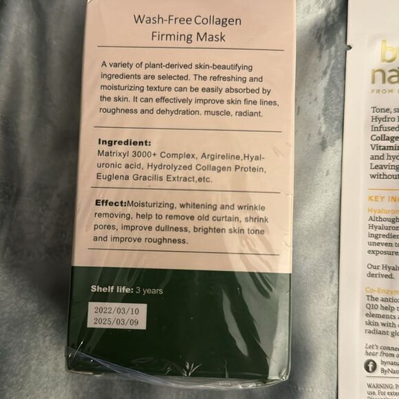 Puremi Collagen Firming Mask and hydro firm lace by nature skincare mask - Picture 5 of 6